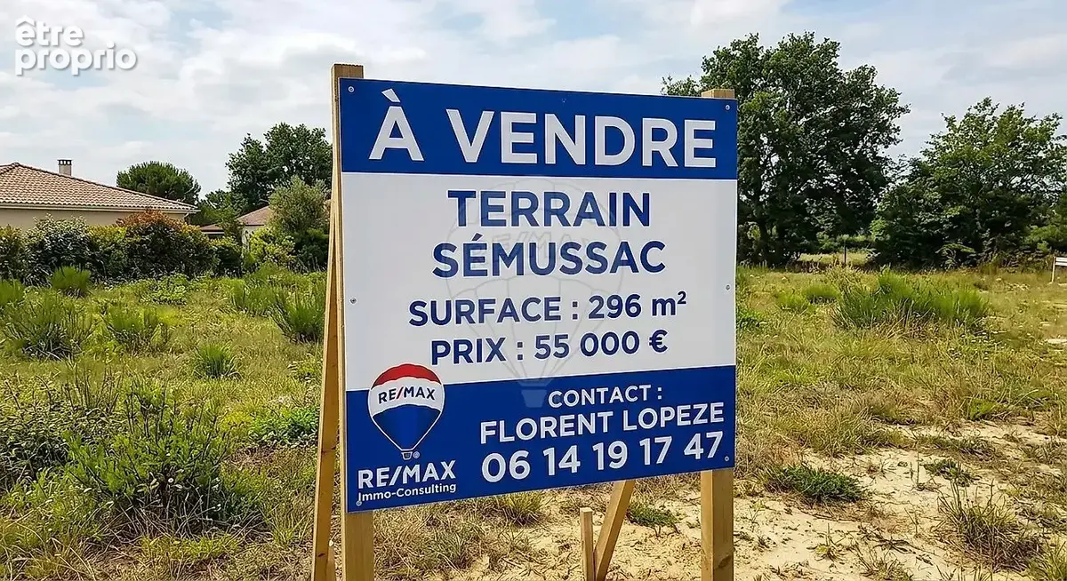 Terrain 296 m² · à Semussac · 55 000 €