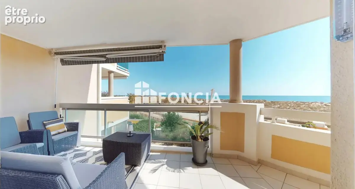 Le barcarès 66420 – t2 rénové avec vue imprenable sur la mer – terrasse 17 m² – parking privatif - photo 8