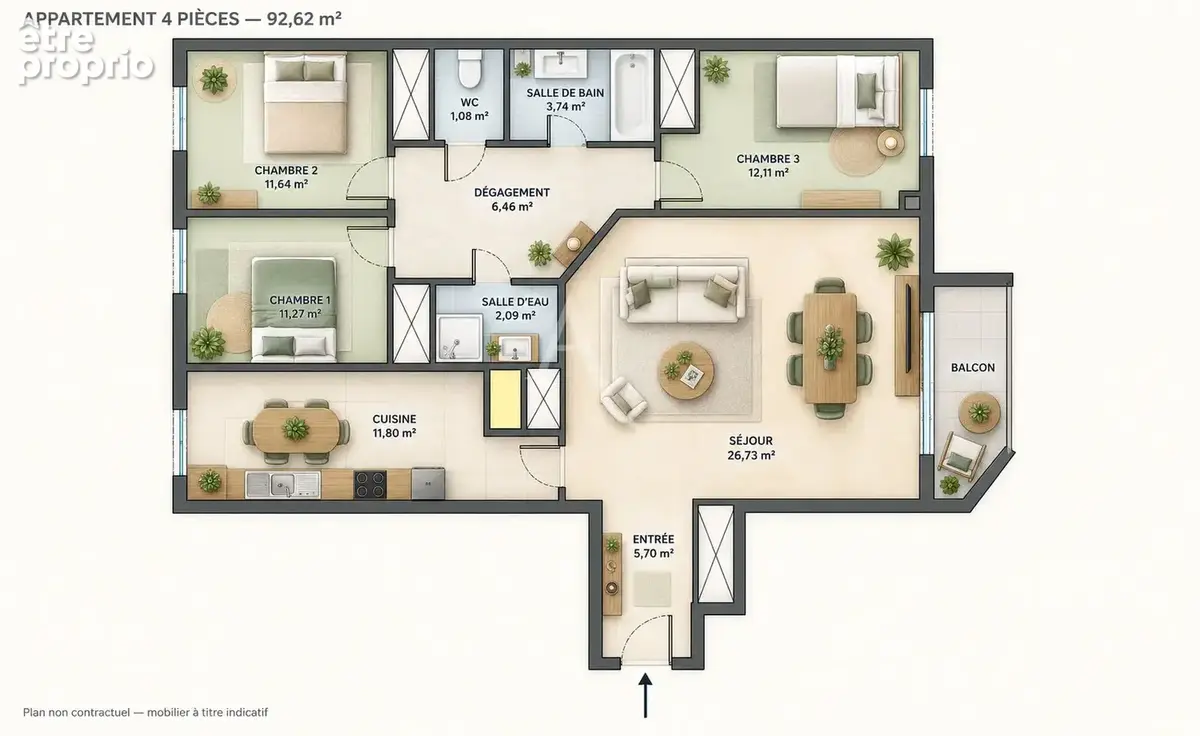 Puteaux - quartier volta - appartement familial rénové de 93 m² avec balcon et parking - photo 11