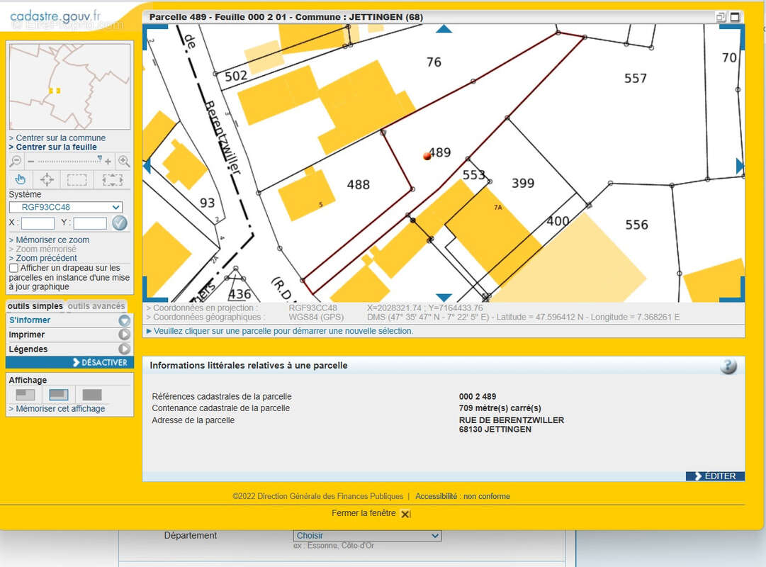 Terrain à JETTINGEN