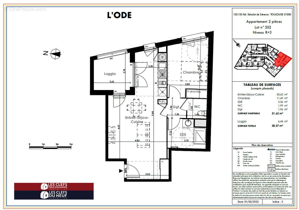 Appartement à TOULOUSE
