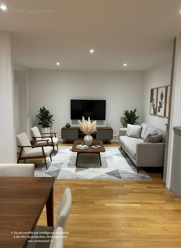 « Visuel modifié par intelligence artificielle à des fins de projection. Aménagement non contractuel. » - Appartement à LE VESINET