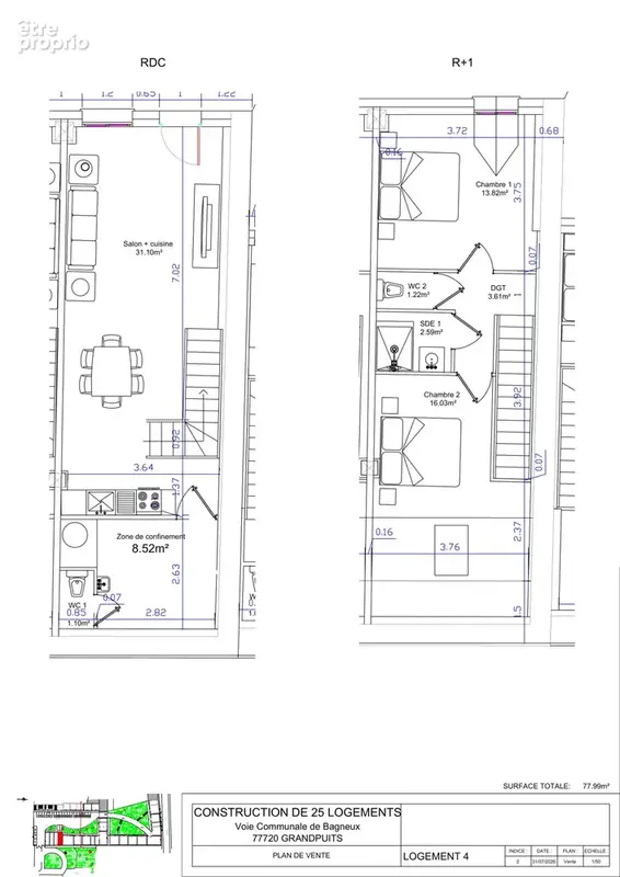 Maison 77.99 m2 LOT No4 - photo 1