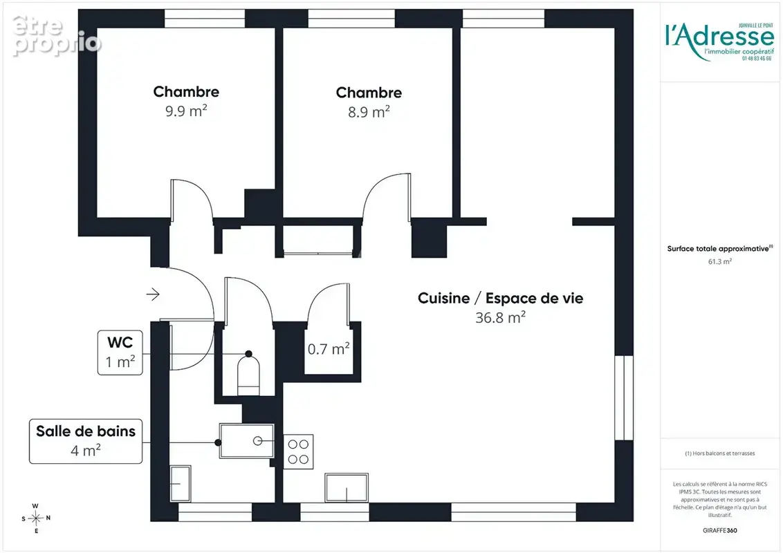 Appartement Champigny Sur Marne 4 pièce(s) 61.24 m2 - photo 9
