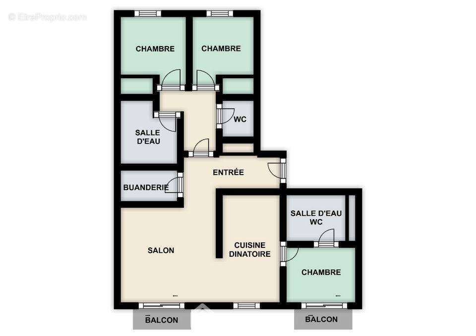 Appartement traversant de 129 m2. - Appartement à CHASSENEUIL-DU-POITOU