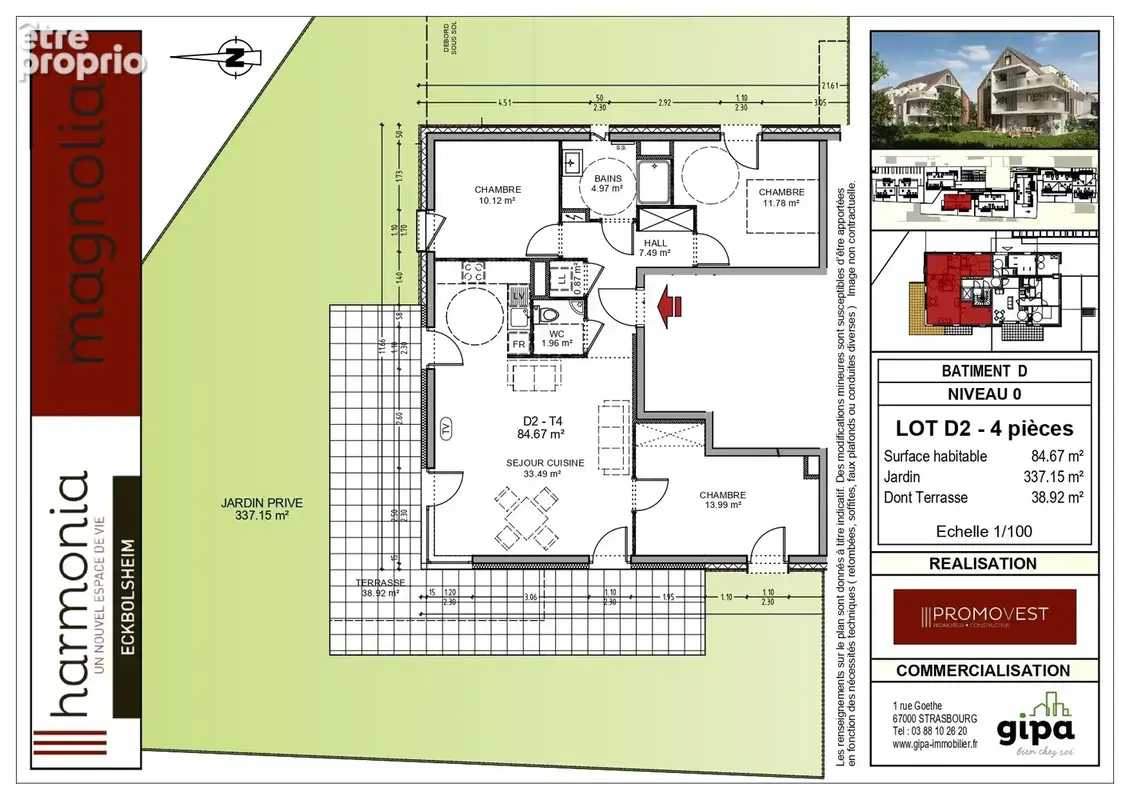 Plan - Appartement à ECKBOLSHEIM