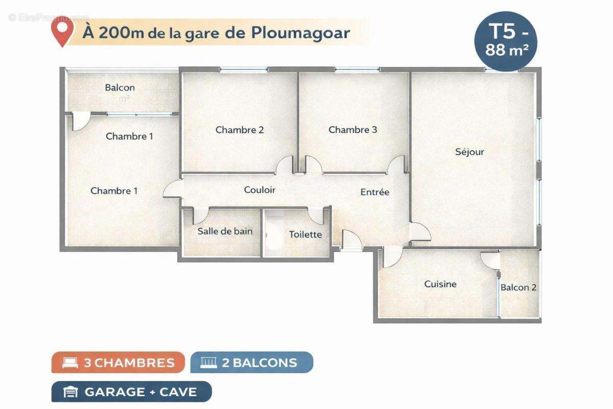 Appartement à PLOUMAGOAR