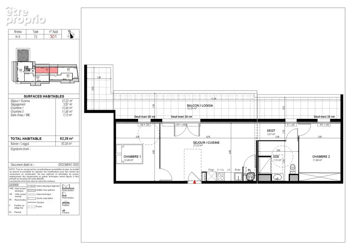 T3 avec terrasse de 32m2 Perpignan - photo 2