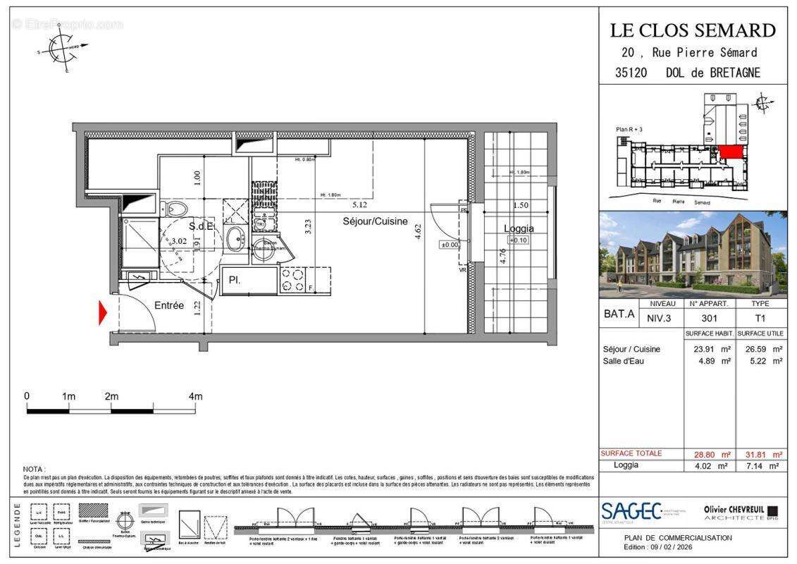 Appartement à DOL-DE-BRETAGNE