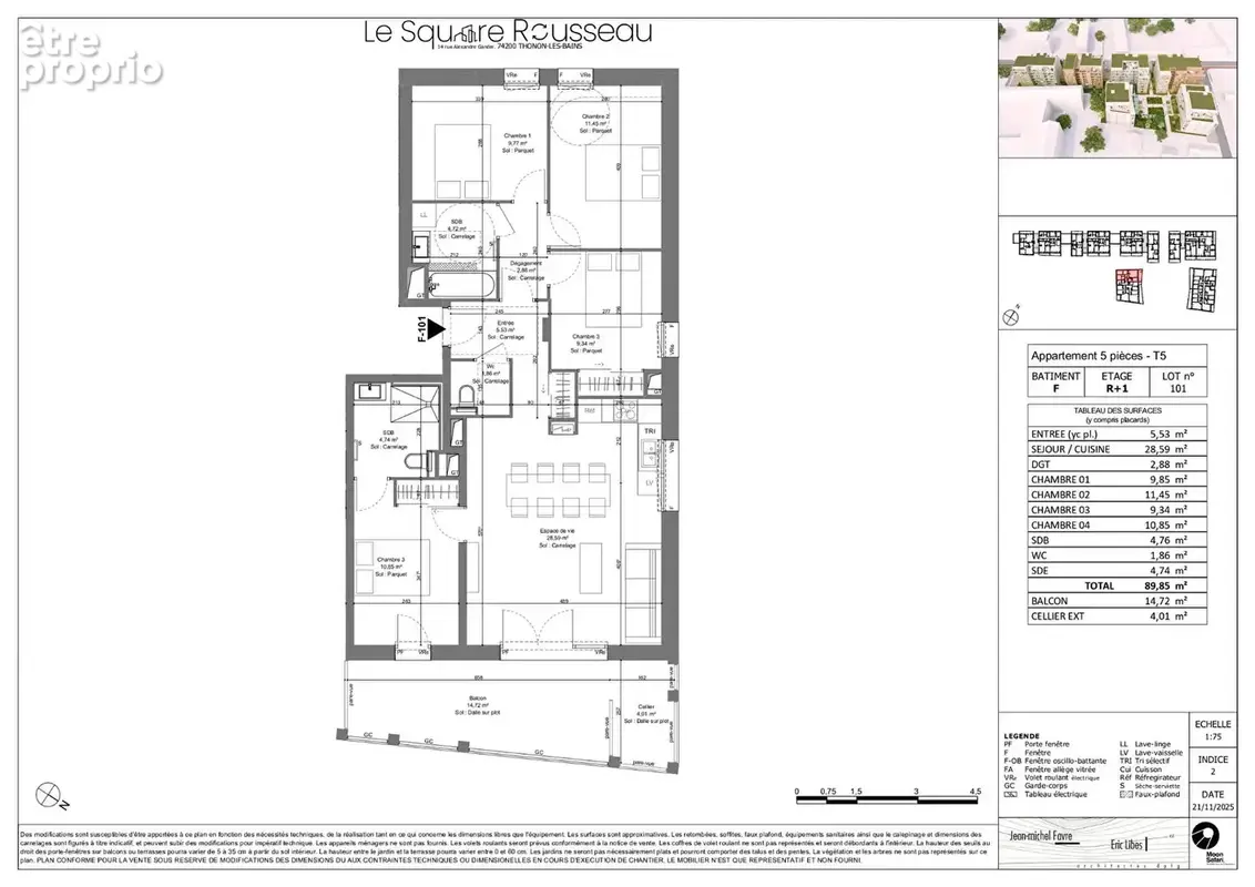 THONON LES BAINS - Appartement T5 - 89.85m² - photo 2