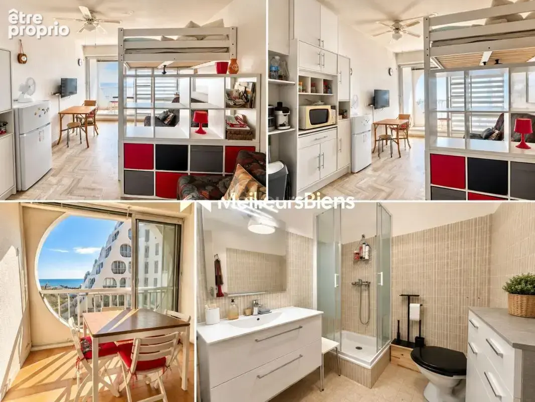 VUE MER et PORT : Studio de 26 m² au 4e étage avec cave à La Grande-Motte - photo 3