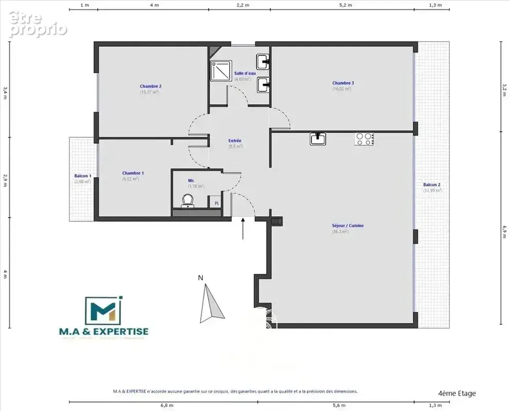 Cagnes-Sur-Mer 4P 89m² Terrasse et parking  « Niko » - photo 12