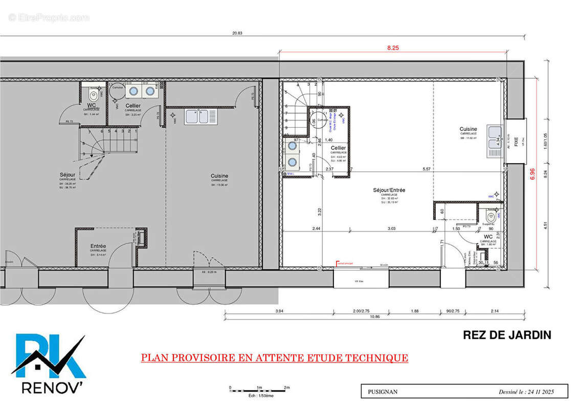 Appartement à PUSIGNAN
