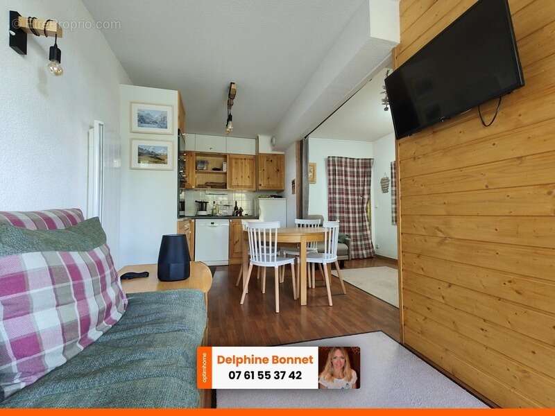 Valfréjus, bel appartement 2P de 32.49 m2 avec terrasse de 22 m2 - photo 4