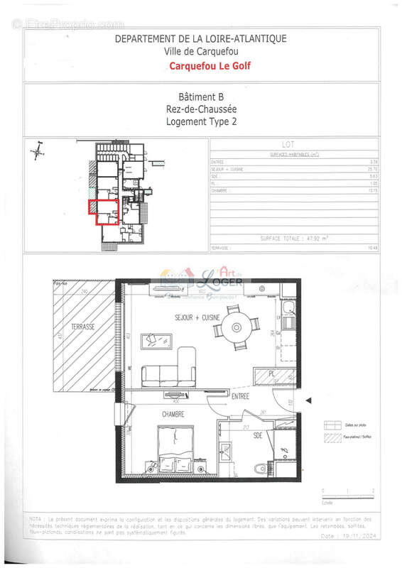 Appartement à CARQUEFOU