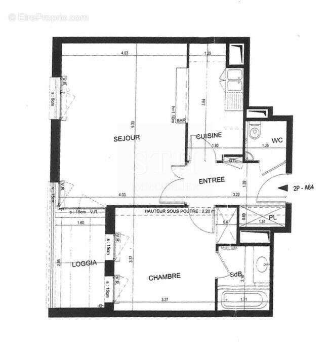 Plan du bien - Appartement à BOULOGNE-BILLANCOURT