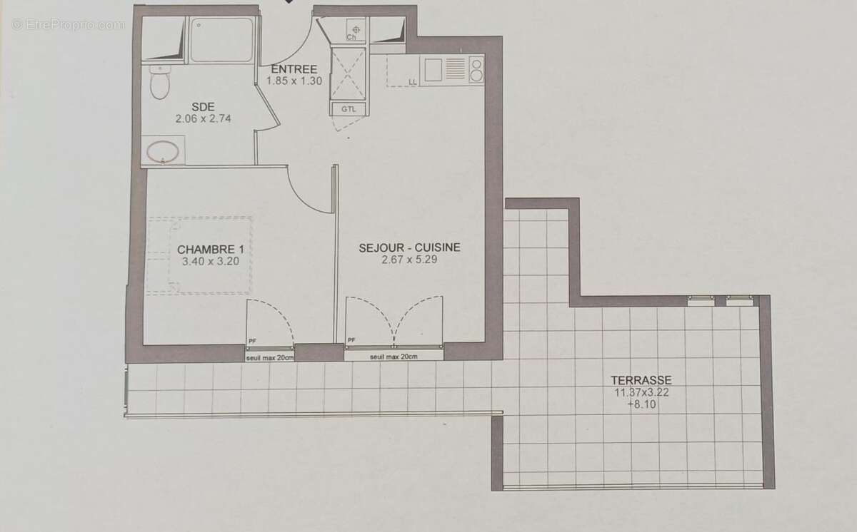 Appartement T2 neuf avec grande terrasse couverte   Centre-v - photo 7