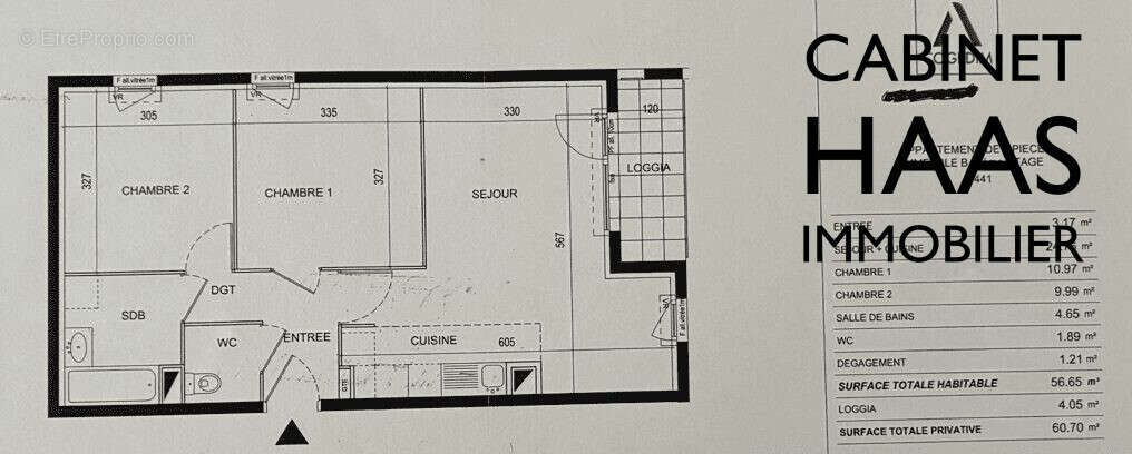 Plan - Appartement à VITRY-SUR-SEINE
