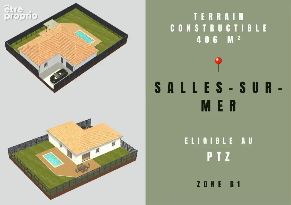 Terrain constructibe - salles sur mer - bourg - photo 8