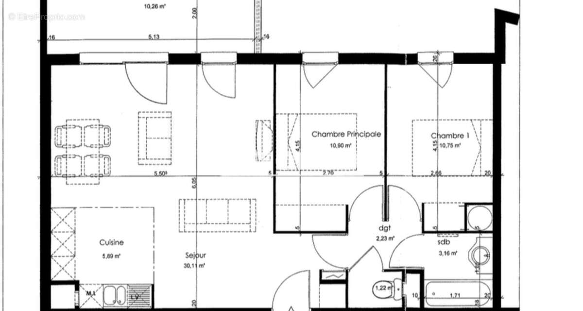 VAULX-EN-VELIN – T3 de 64 m² avec balcon et garage en résidence sécurisée de 2010 - photo 9