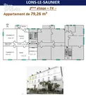 PLAN APPARTEMENT T4 DE 79.26 M² - Appartement à LONS-LE-SAUNIER