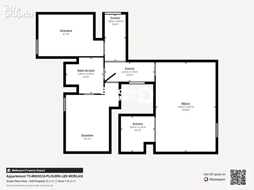 Appartement Plourin-les-morlaix 3 pièce(s) 61.2 m2 - photo 8