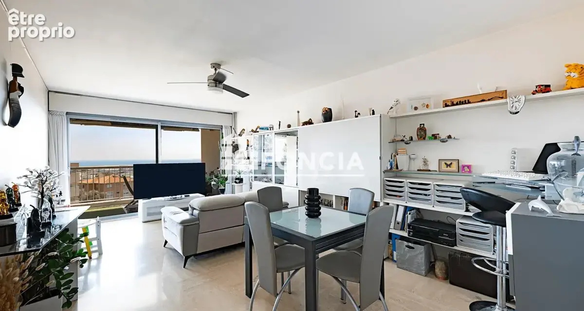 Nice corniche fleurie dans residence securise avec piscine et jardins, 4 pieces vue mer, cave poss. garage en sup - photo 4