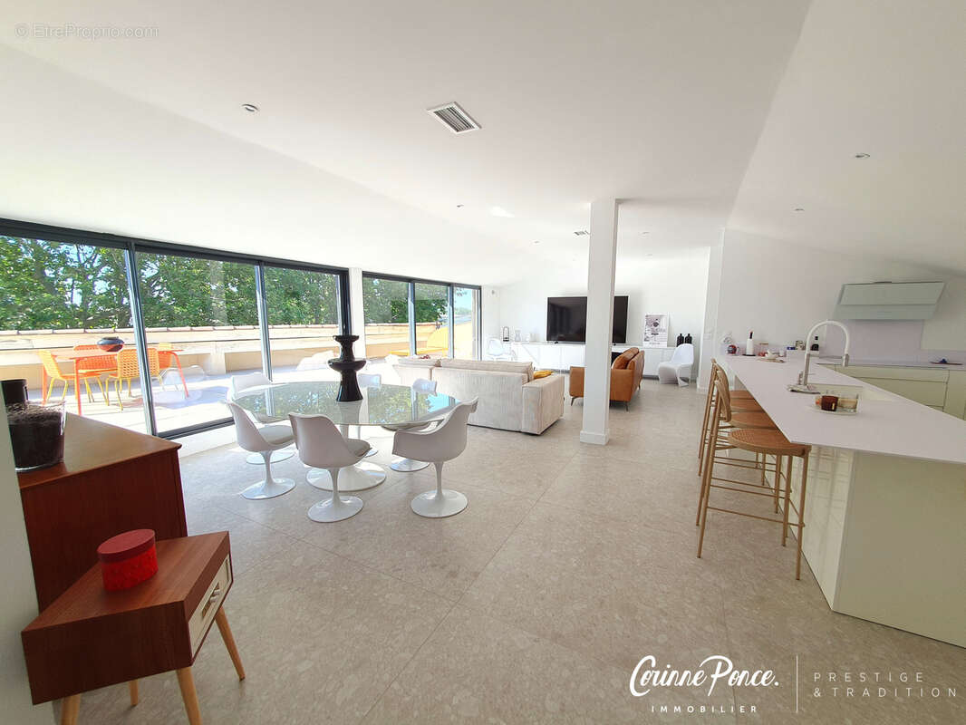Arles  p3 de standing  137 m2 dernier etage ascenseur garage terrasse  vue panoramique sur le rhone - photo 3
