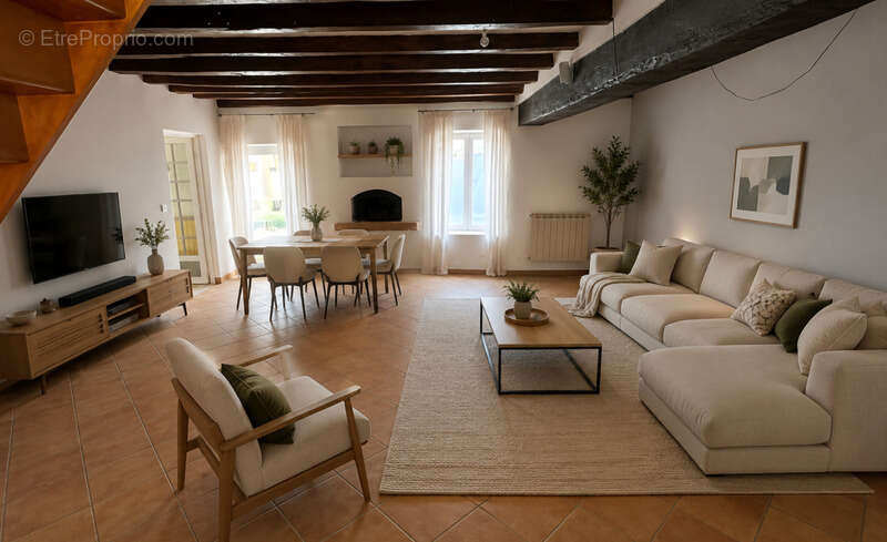 Ensemble immobilier 410 m2 + 470 m2 dépendances 2 maisons 1 appartement à varennes les narcy (58) proche la charite sur loire, p - photo 3