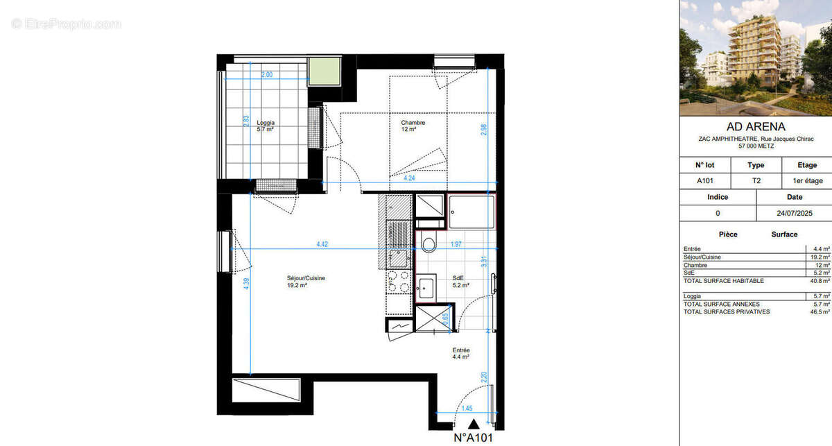Appartement à METZ