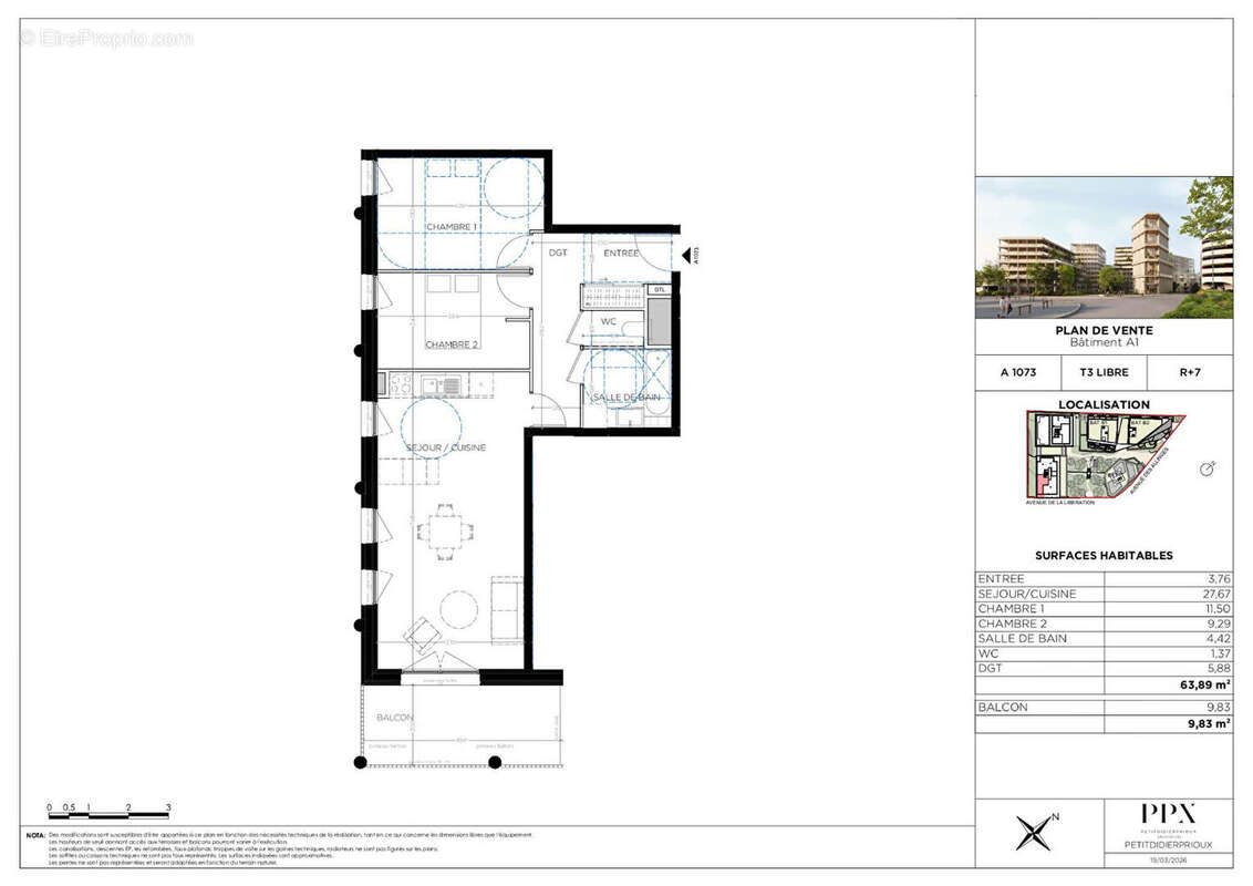 THONON LES BAINS - Appartement T3 - 63.89m² - photo 2