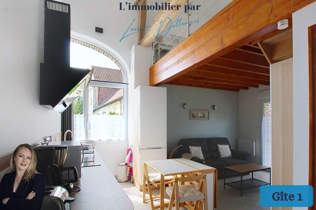 Propriété complète : Une maison de 160m2 + 3 gîtes meublés (possibilité 4) + Hangar + Terrain à Nivelle (59) - photo 8