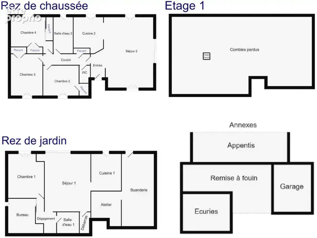 Maison avec logement indépendant, piscine, garage, écurie et terrain - photo 19