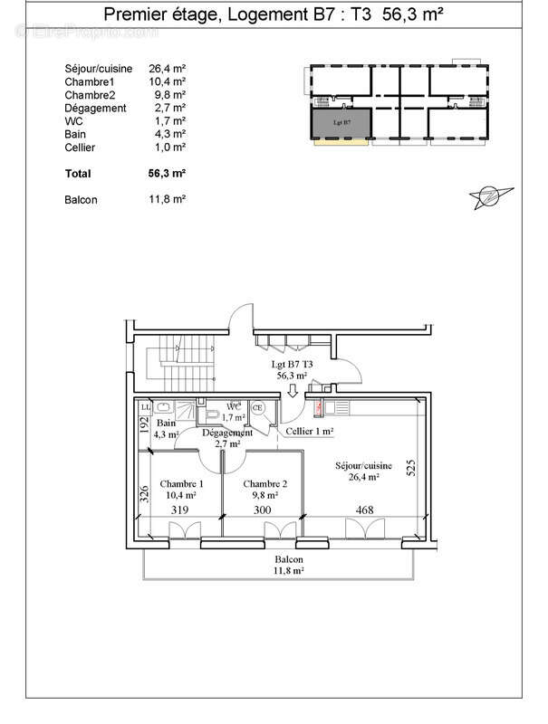 Appartement à vendre 3 pièces en plateau dans résidence entièrement rénovée – Vue Mont-Blanc - photo 3