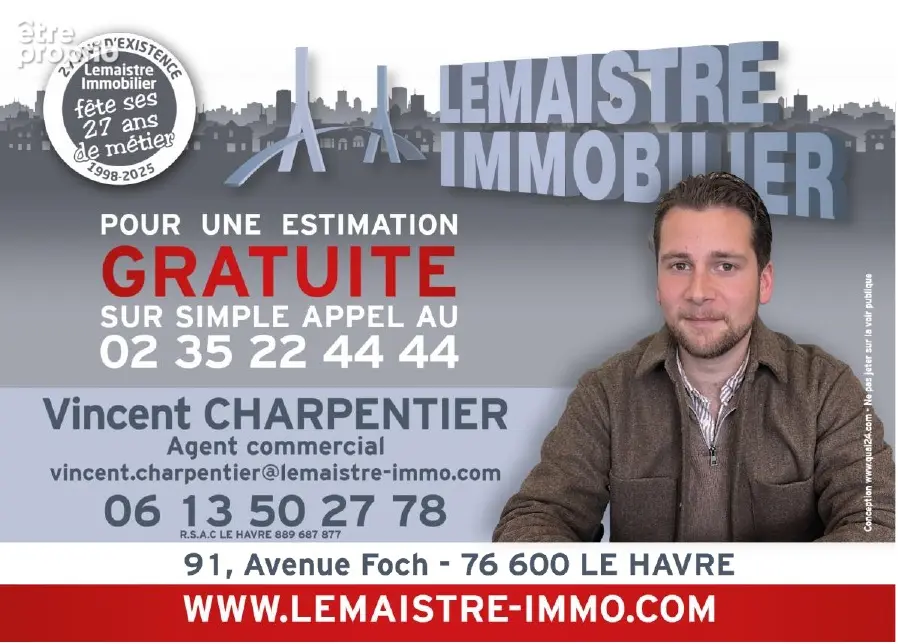 Le havre square saint roch appartement 54 m² 1 chambre parfait etat - photo 12