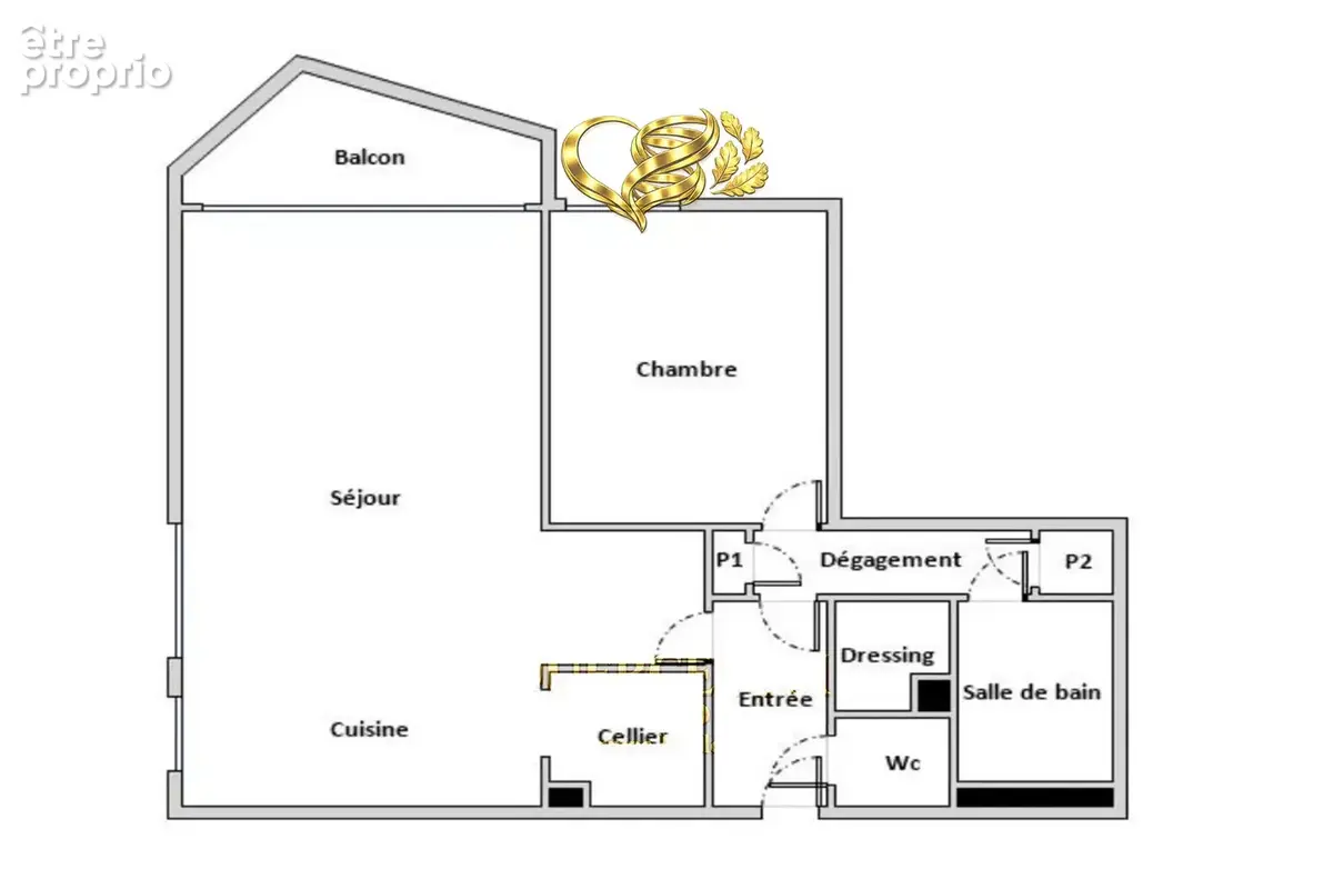 'PIN PARASOL' : Appartement 54 m2 - 1 chambre   balcon - cave - photo 9