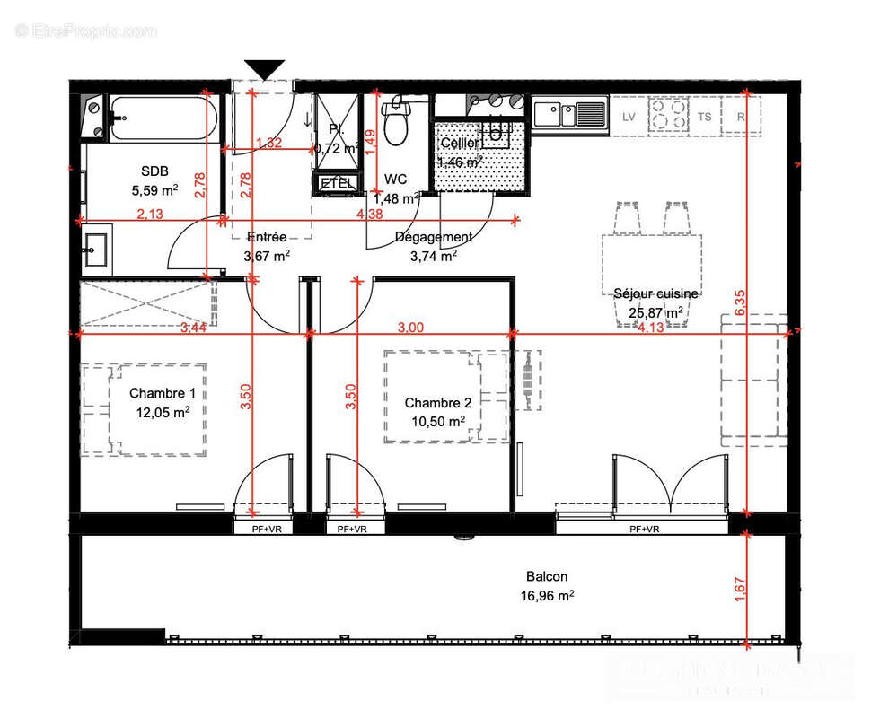 Appartement 65 m² à Poitiers  - photo 2