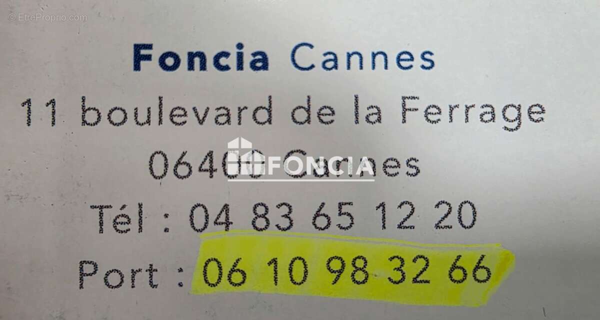 Appartement à CANNES