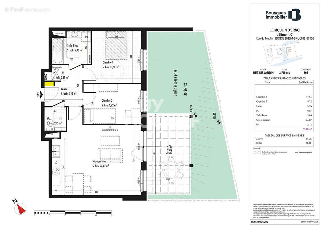 Appartement à ERNOLSHEIM-BRUCHE