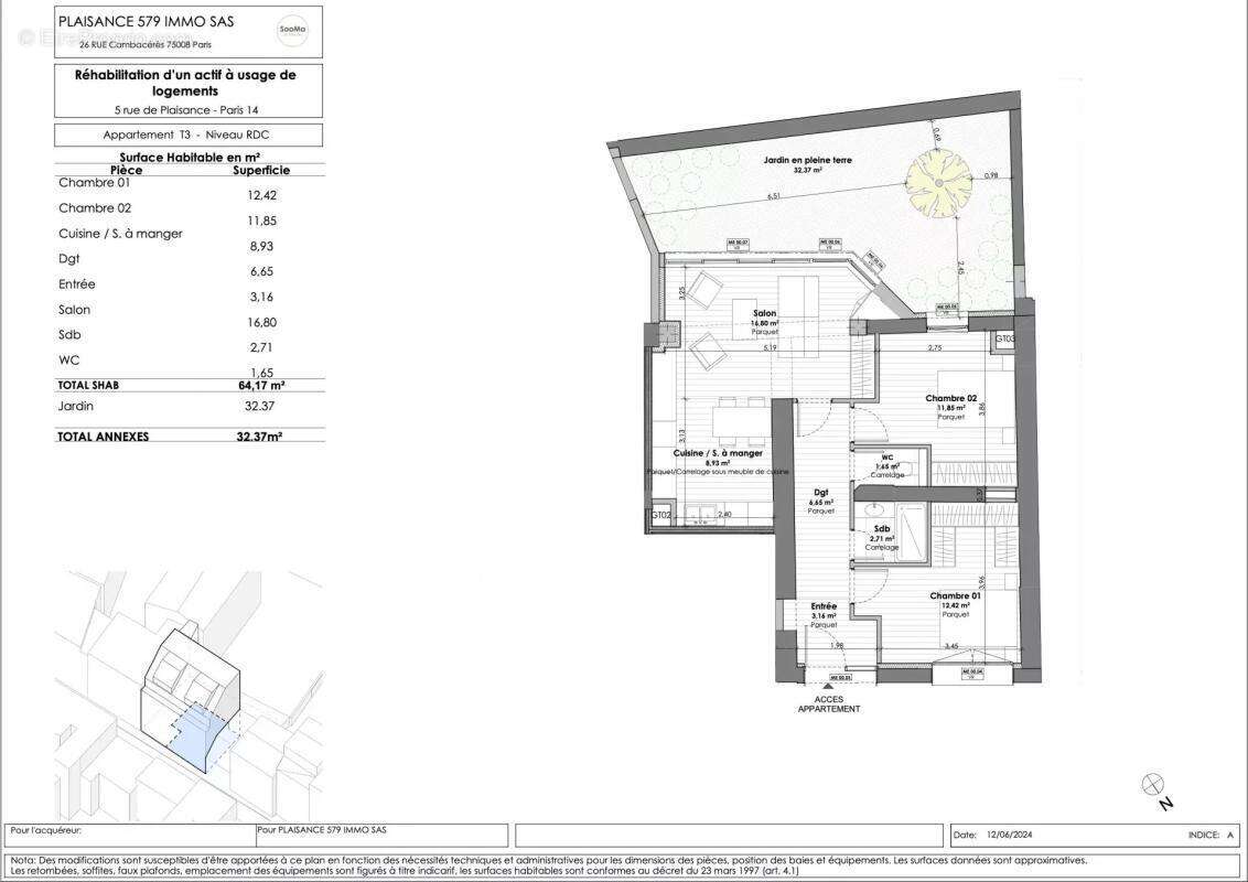 Appartement à PARIS-14E