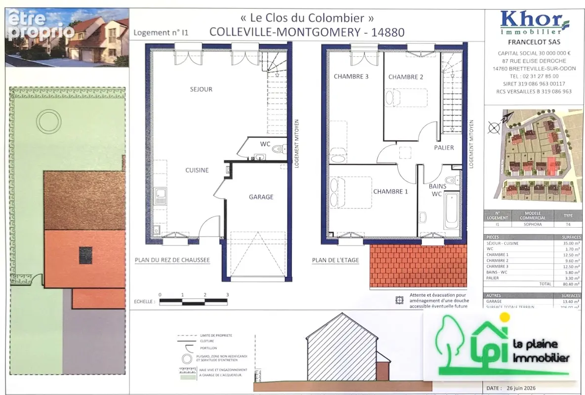 Maison de  4/5 pièces offrant 80,40m² habitables , 3 chambres sur un terrain de 206m² - photo 3