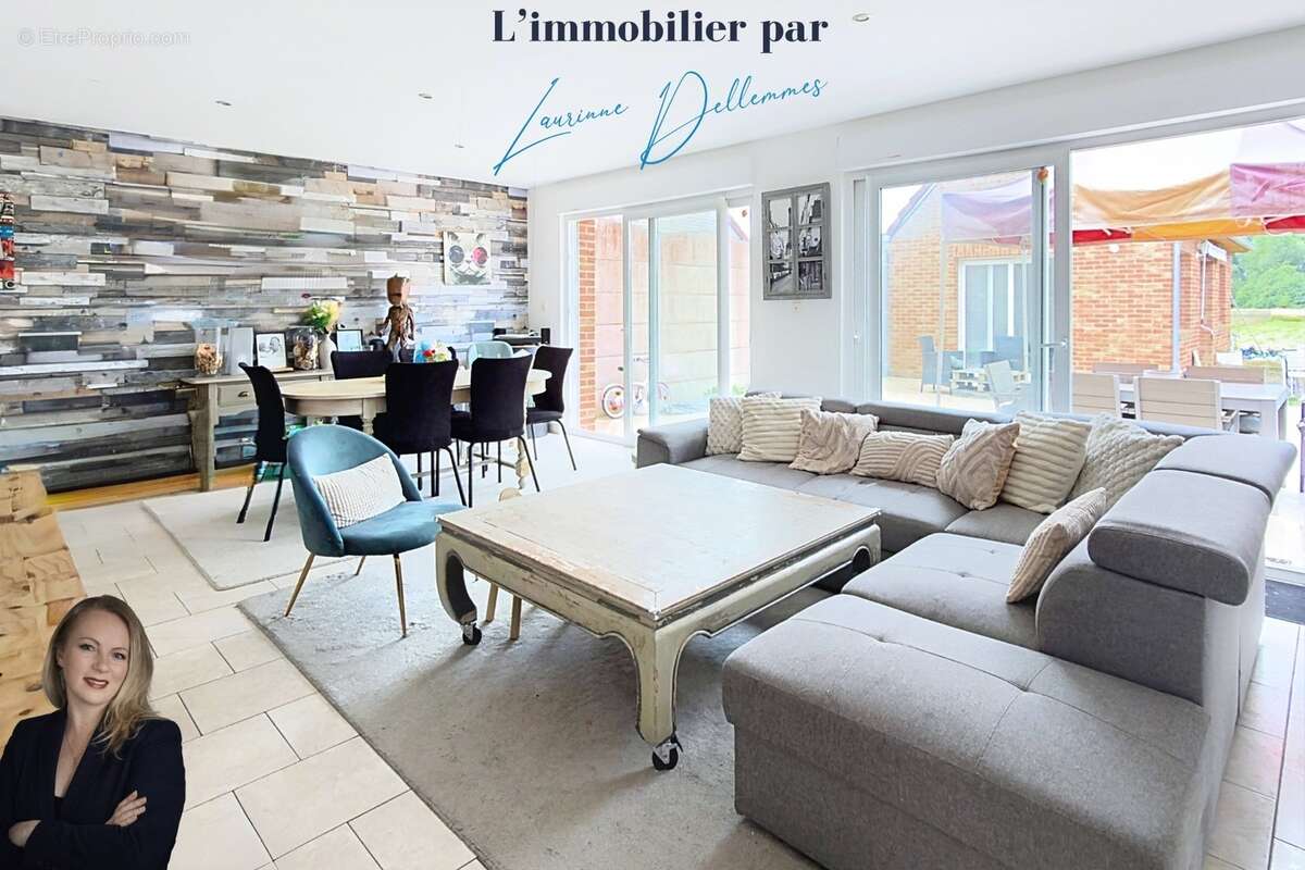 Pavillon individuel semi plain-pied 130 m2, 4 chambres avec garage et son studio indépendant de 30m2 - Thun Saint Amand (59) de  - photo 2