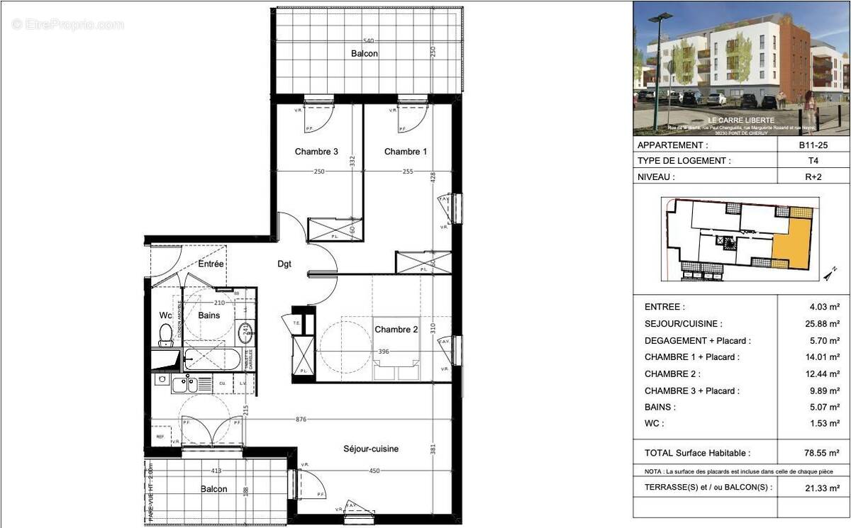 Appartement à PONT-DE-CHERUY