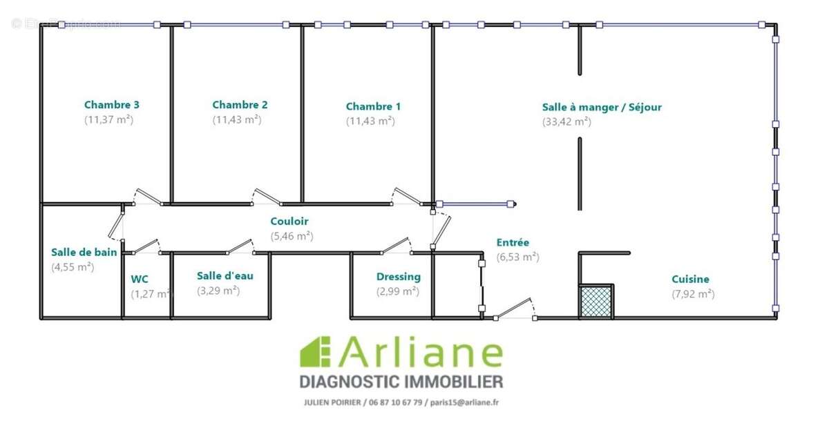 À VENDRE - Appartement T5 de 100 m² avec vue panoramique – Place des Fêtes, Paris 19ᵉ - photo 15