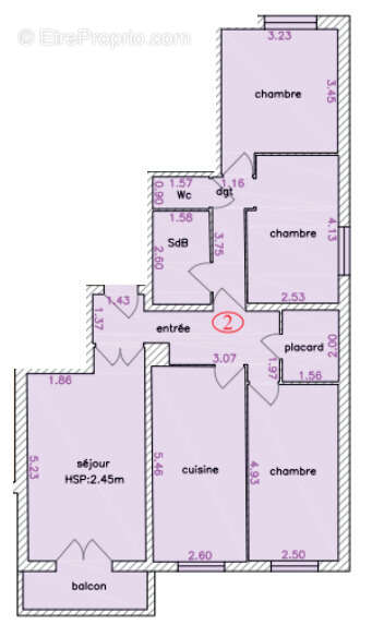 Appartement T4 86,66 m² avec balcon Saint-Etienne Villeboeuf le Haut - photo 3
