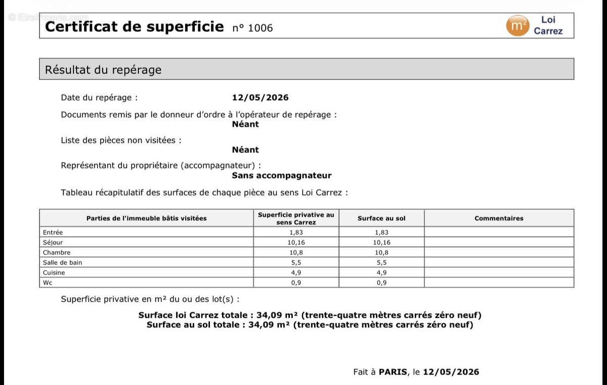 Appartement à PARIS-11E