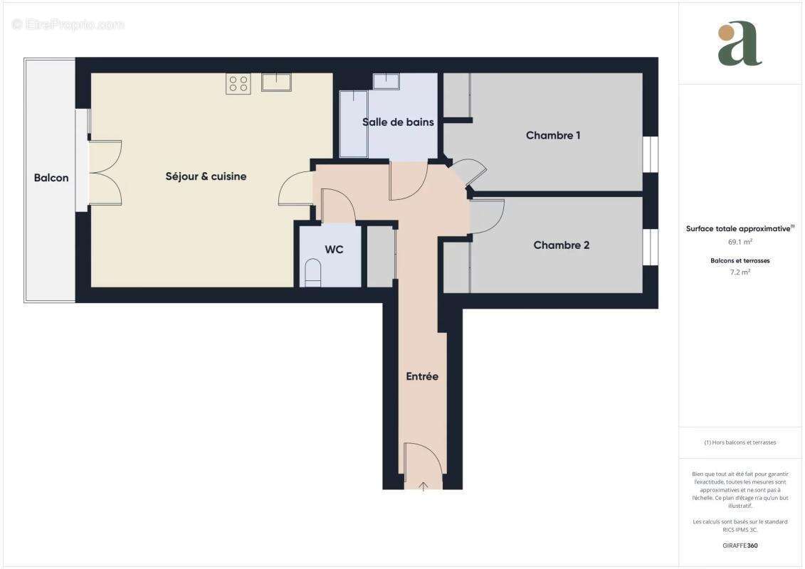 Appartement T3, moderne et lumineux - Ascenseur, balcon, parking - Rue Théophile Guillou, Saint-Herblain - photo 14
