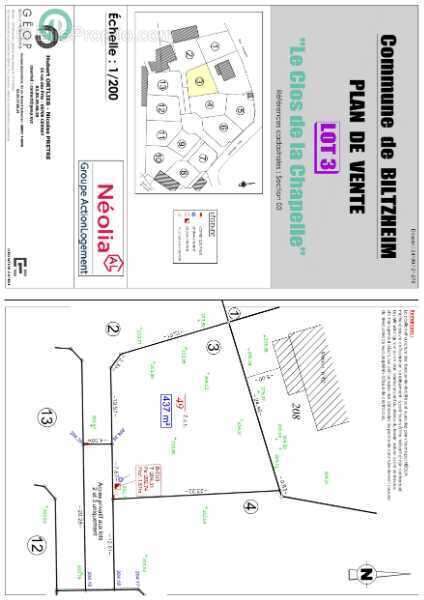 Terrain à BILTZHEIM