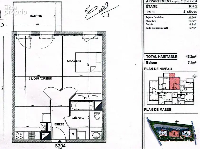 Appartement T2 récent de 45 m2 avec terrasse et parking en sous-sol - photo 9