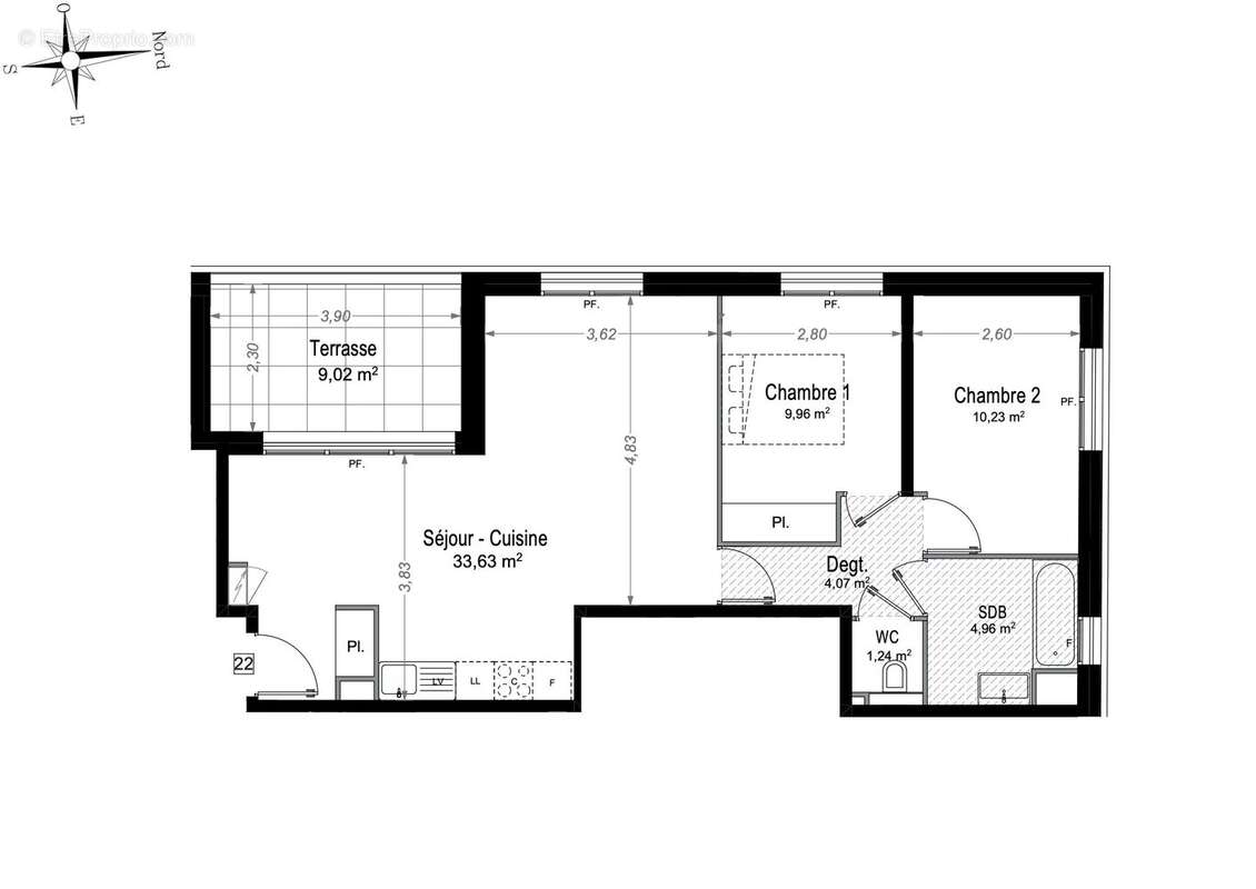 Appartement 3 pièces neuf – Front de mer à Juan-les-Pins - photo 2